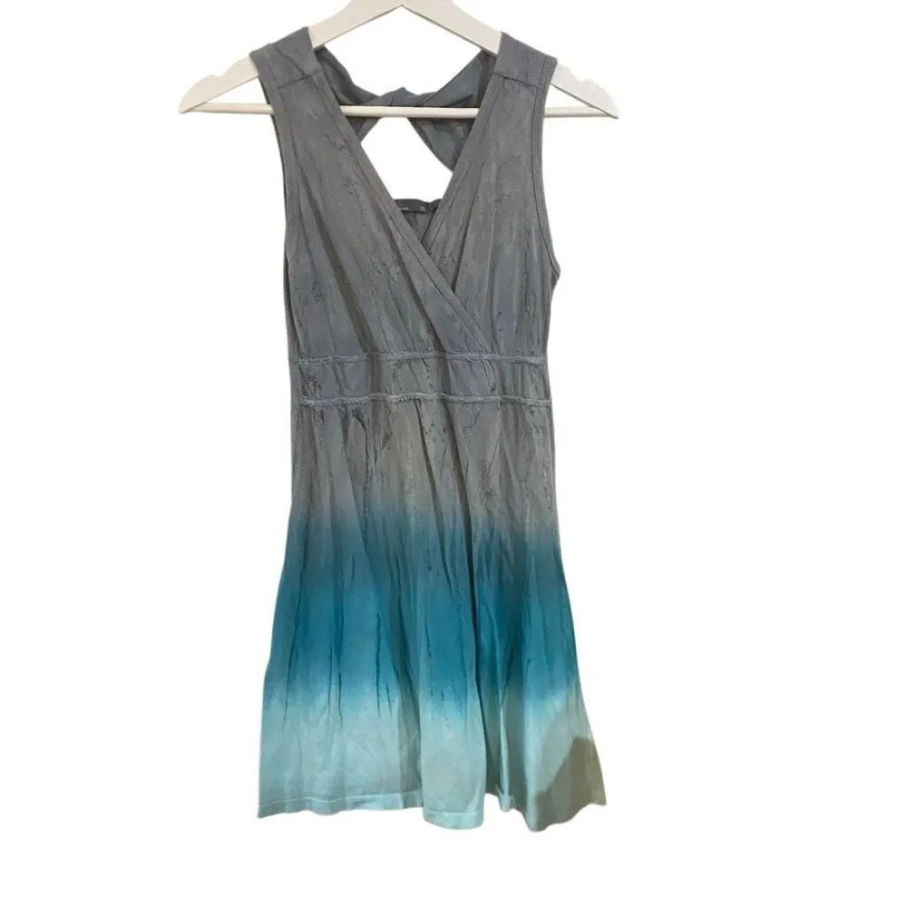 Prana XS ombré sleeveless dress blue gray shirt - Image 3