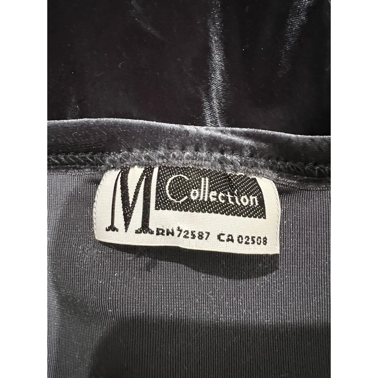 Vtg M Collection Dark Gray Embroidered Velvet Cardigan Size Medium Whimsigoth - Image 4