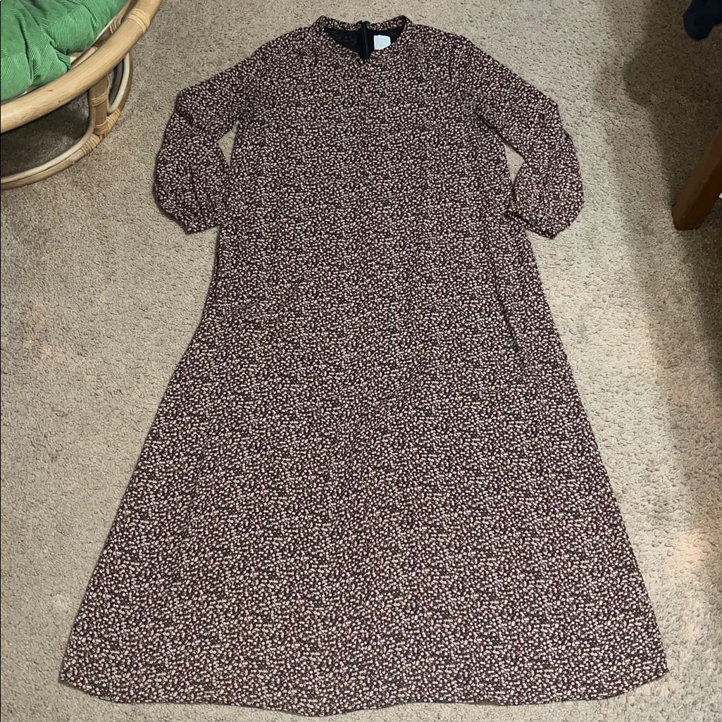 J.Crew x Hatch Maternity Floral Caftan‎ Dress Black Bloom M/L 8/10 (Hatch 2) - Image 5