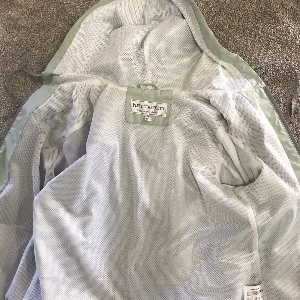 Fleet Street hooded windbreaker rain jacket Green Size undefined - Image 7