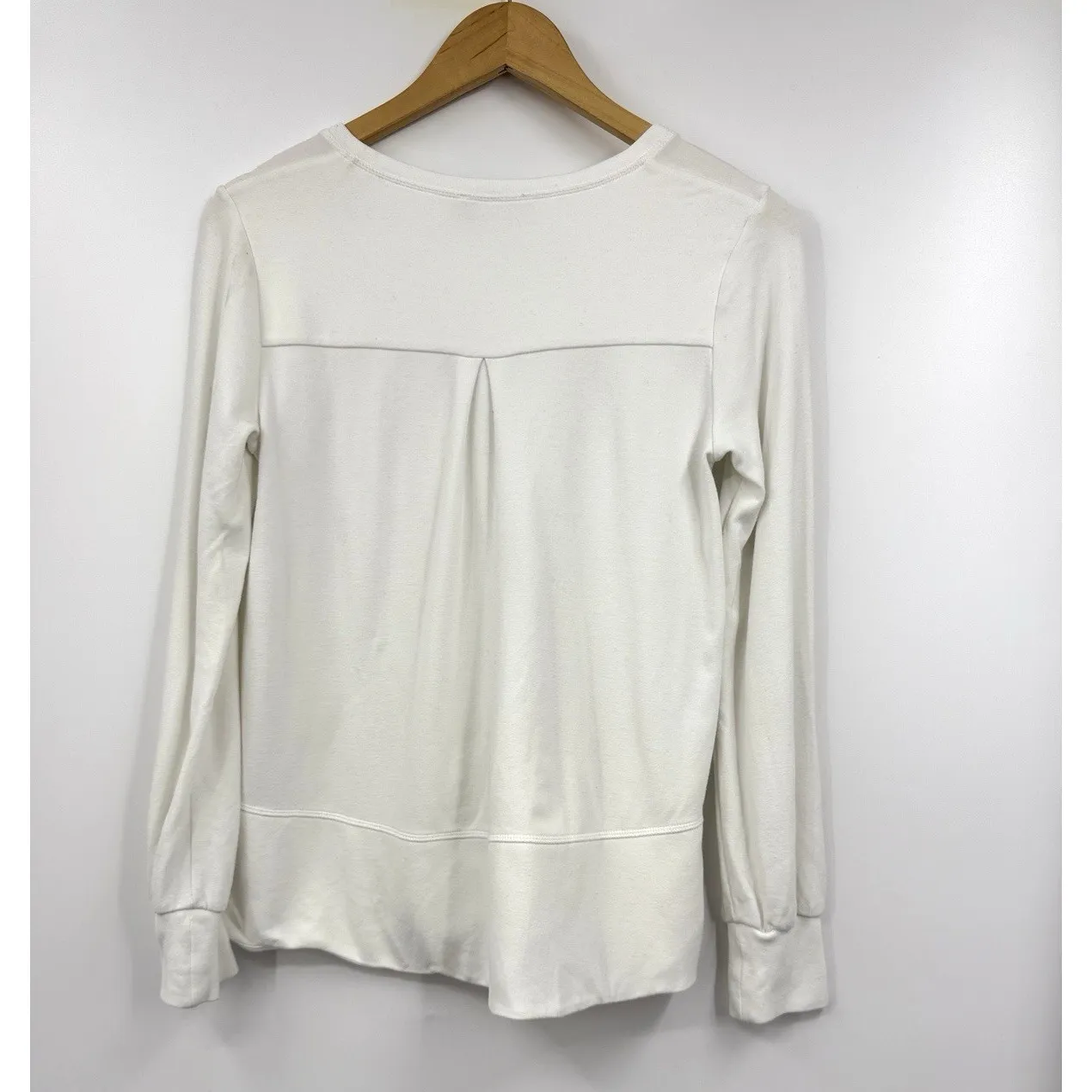Me+Em Sweatshirt Womens White V Neck Jumper Pullover Top Long Sleeve Size 6 - Image 5