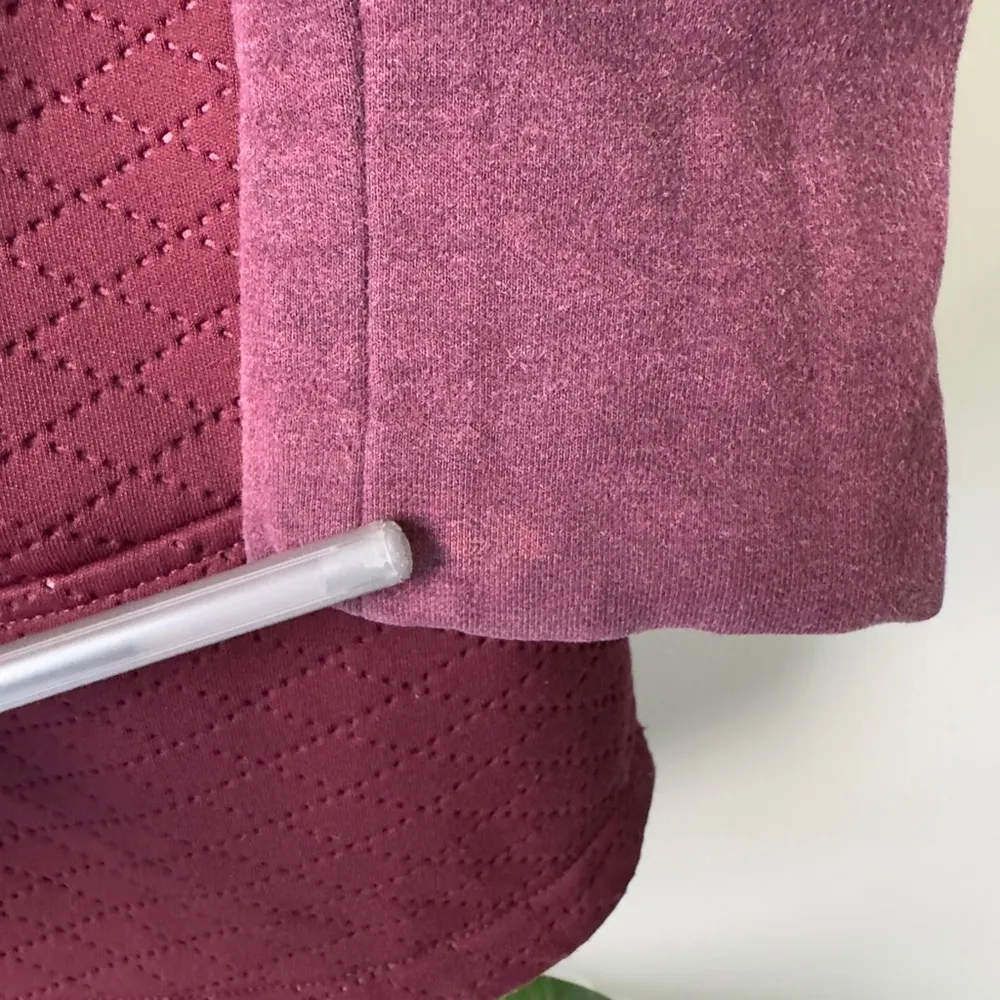 The North Face Red Utility Jacket with Hood Tunic Length Pockets Full Zip quilt - Image 8