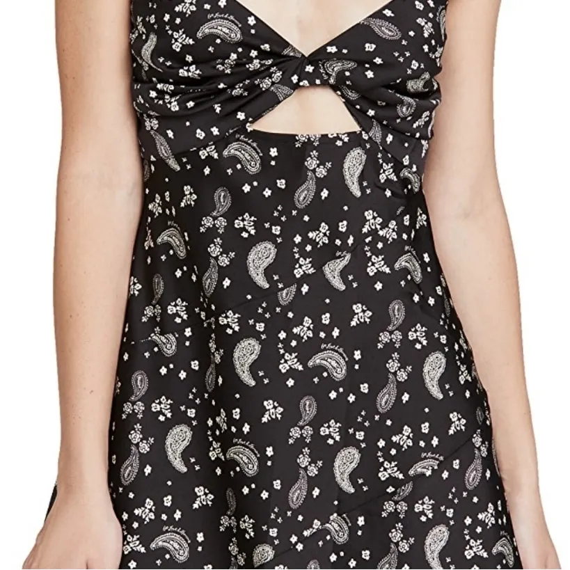 For Love & Lemons Paisley Mini Dress Black White Cutout Dress  modern coquette - Image 5