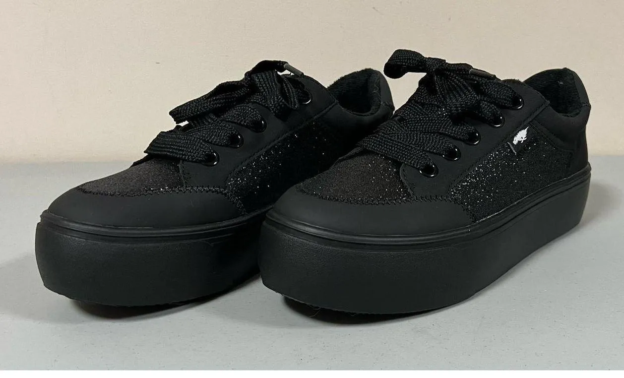 Rocket Dog Flame Black Glitter Chunky Platform Sneakers Trainers Kicks Shoes Size 9 🩶🖤 - Image 5