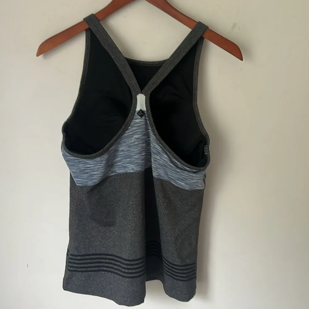 Prana Alois Gray Blue Padded Racerback Athletic Tank Top Women's Sz Large 🕶️ - Image 4