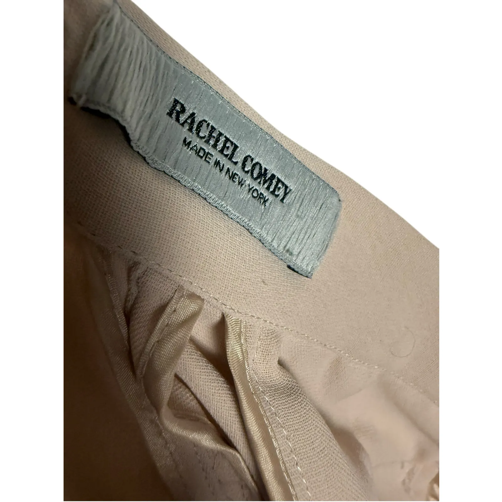 Rachel Comey Westside Cream Pleated Tapered Cuffed Georgette Dress Pants Size 0 - Image 12