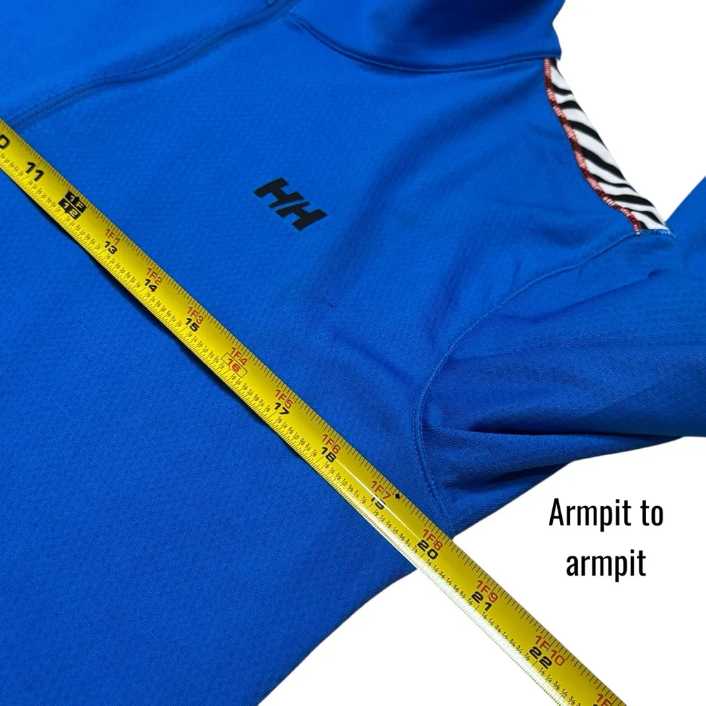 Helly Hansen Blue Lightweight Holiday Outdoors Ski Snow Quarter Zip Women's L - Image 9