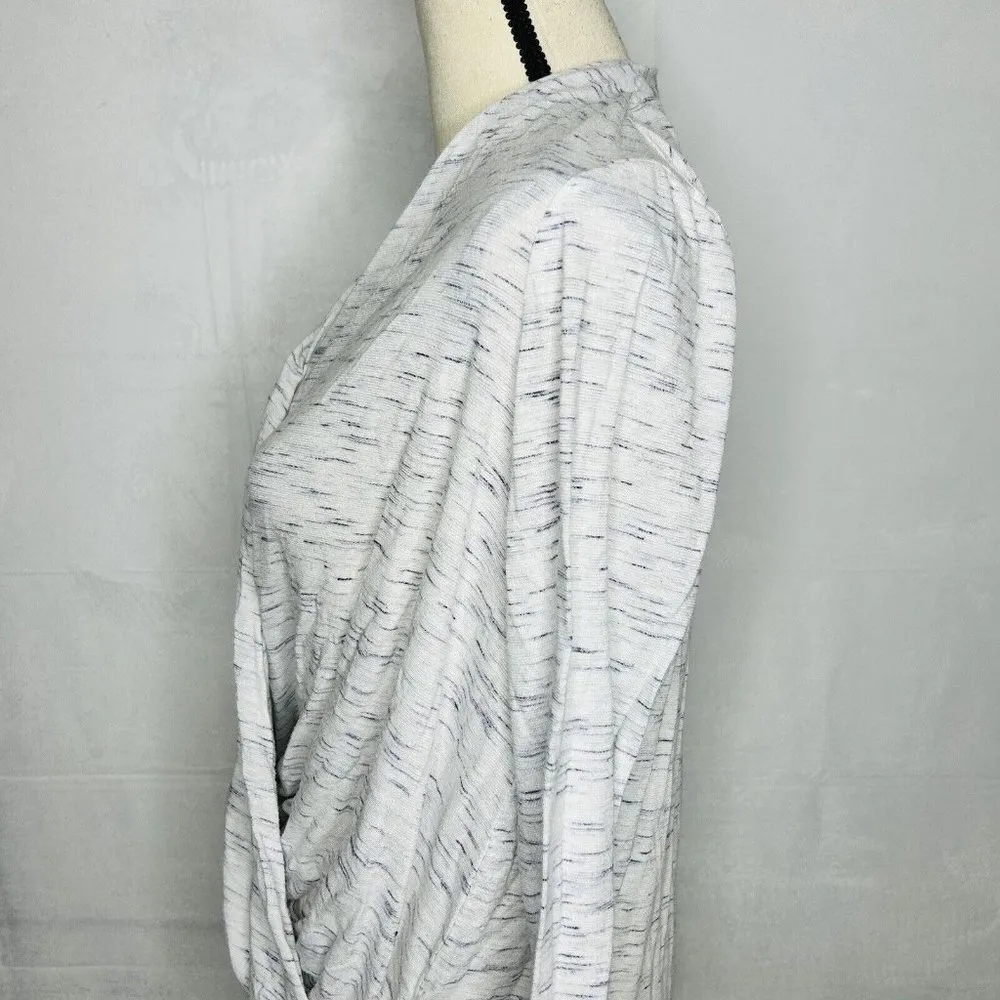 Anthropologie Akemi Kin V-Neck Long-Sleeve White Surplice Wrap Knit Top Sz S - Image 5