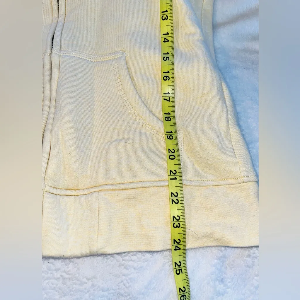 Carhartt Clarksburg Butter Yellow Zip-Up Hoodie sz S - Image 6