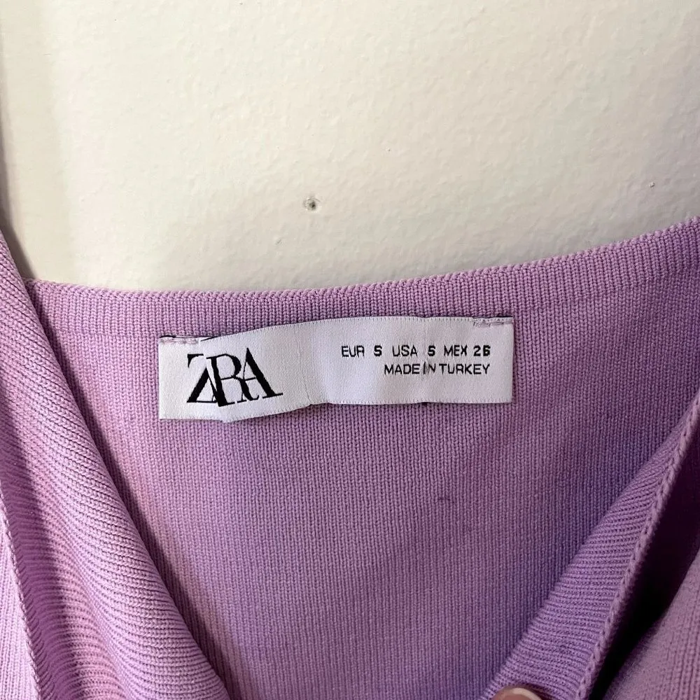 Zara purple sleeveless summer bodycon dress casual summer straight neckline - Image 4