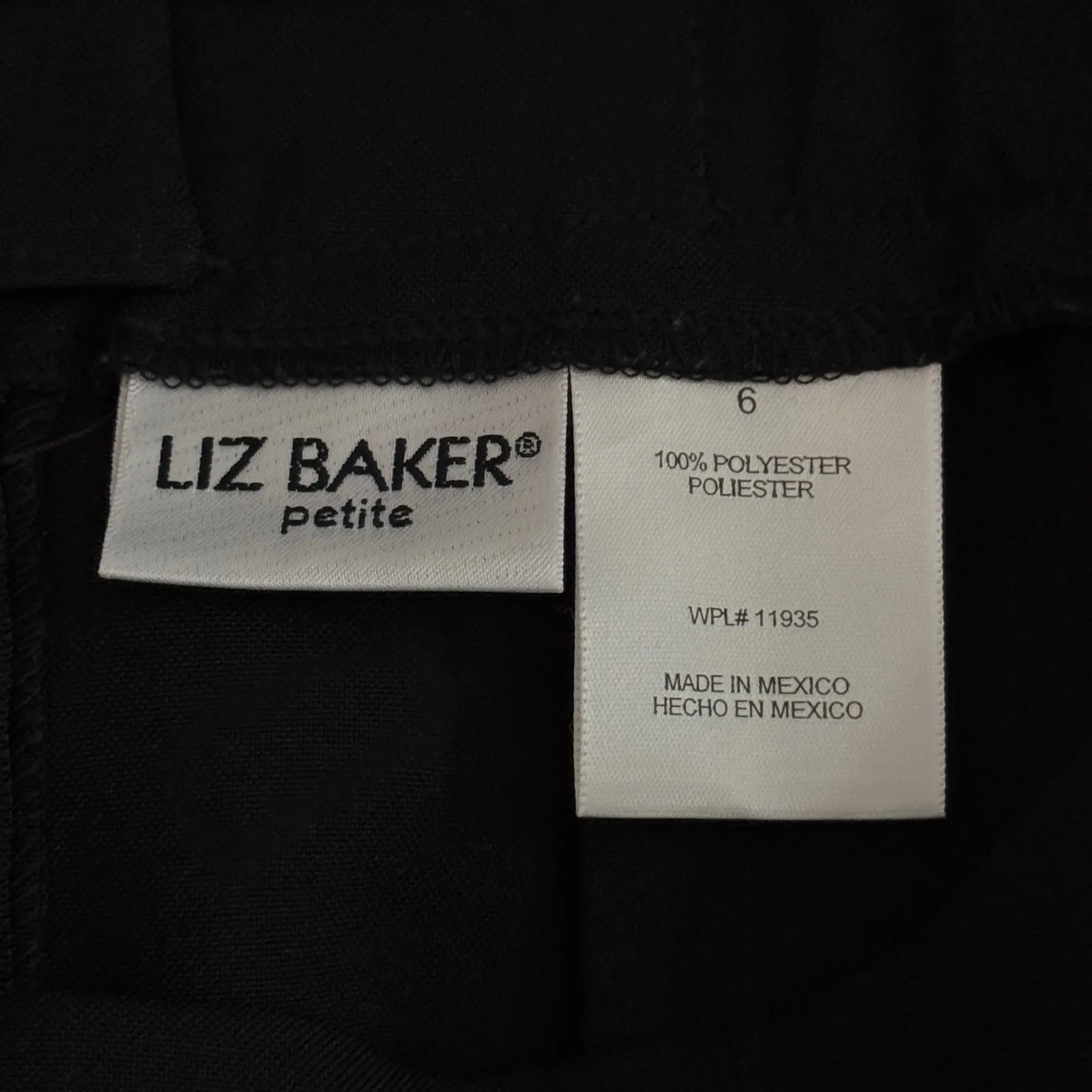 Liz Baker Skirt Black‎ A-Line Pleated Career Office Wear Corpcore Size 4 Petite - Image 6