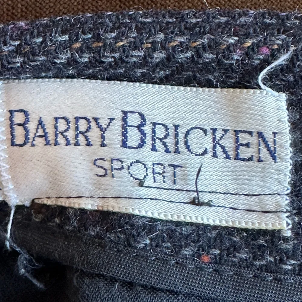 Barry Bricken Sport Black Gray Multi Color 100% Virgin Wool Dress Pants … Size M - Image 11