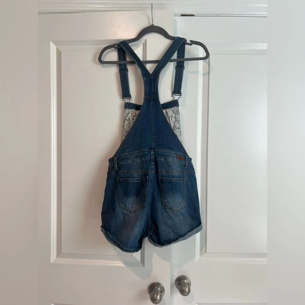 NWOT Blue Denim Stretchy Jean Overalls - Image 2