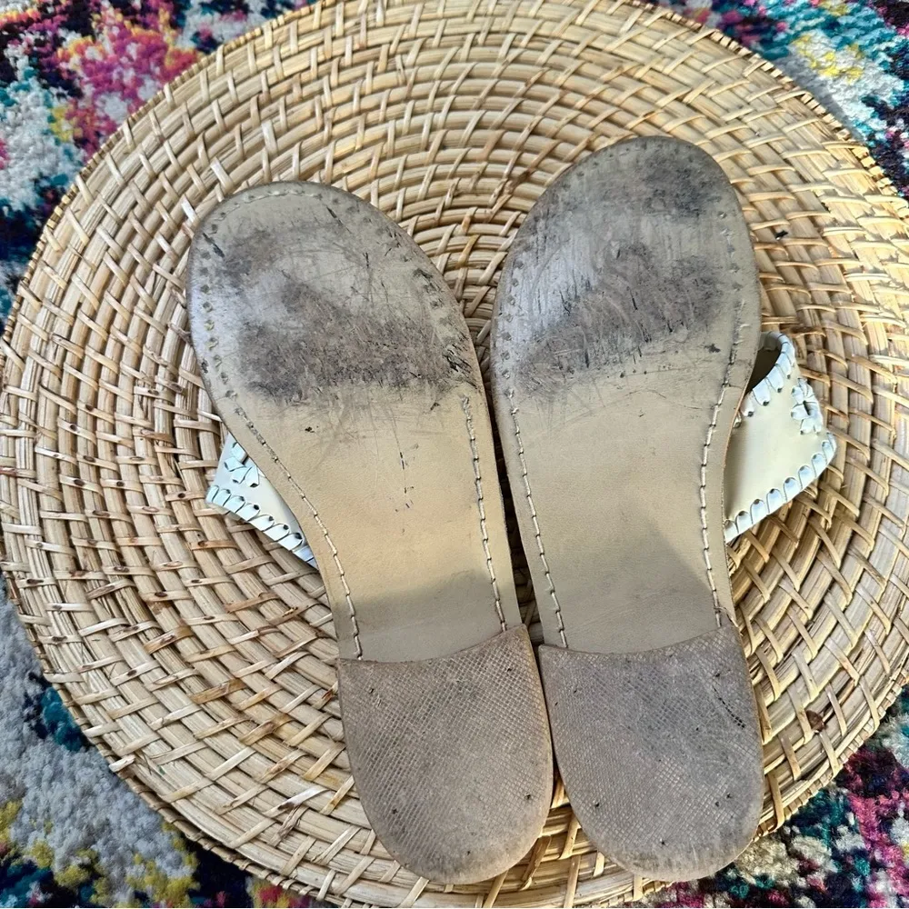 Jack Rogers Leather Whipstitch Sandals Womens 7 - Image 6