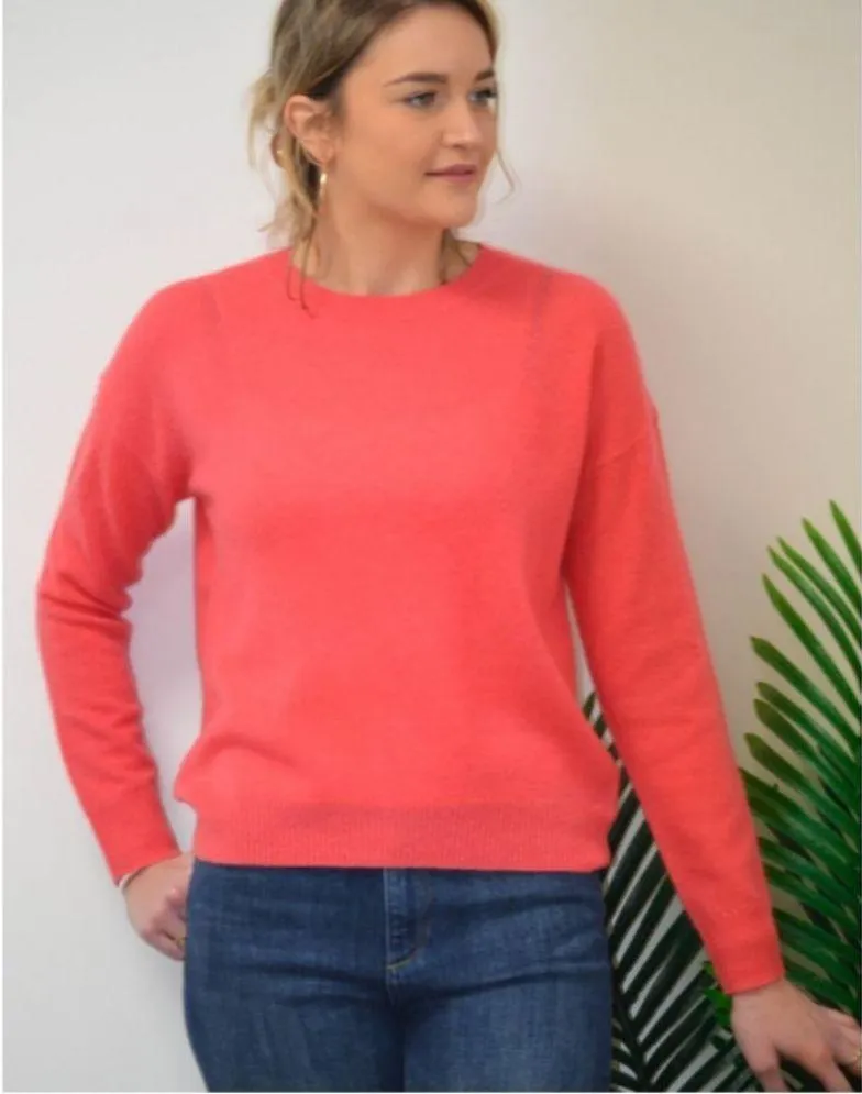 💕360 CASHMERE💕 Camille 100% Cashmere Sweater ~ Raspberry Pink Large L NWT - Image 5
