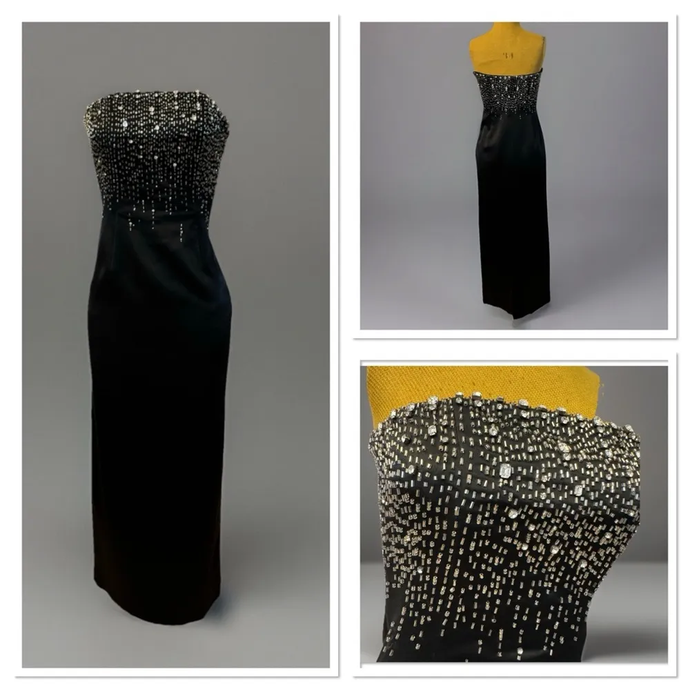 JASPER CONR AN Sexy Women's Long Evening Elegant Black Dress. Vintage Size 8 - Image 3