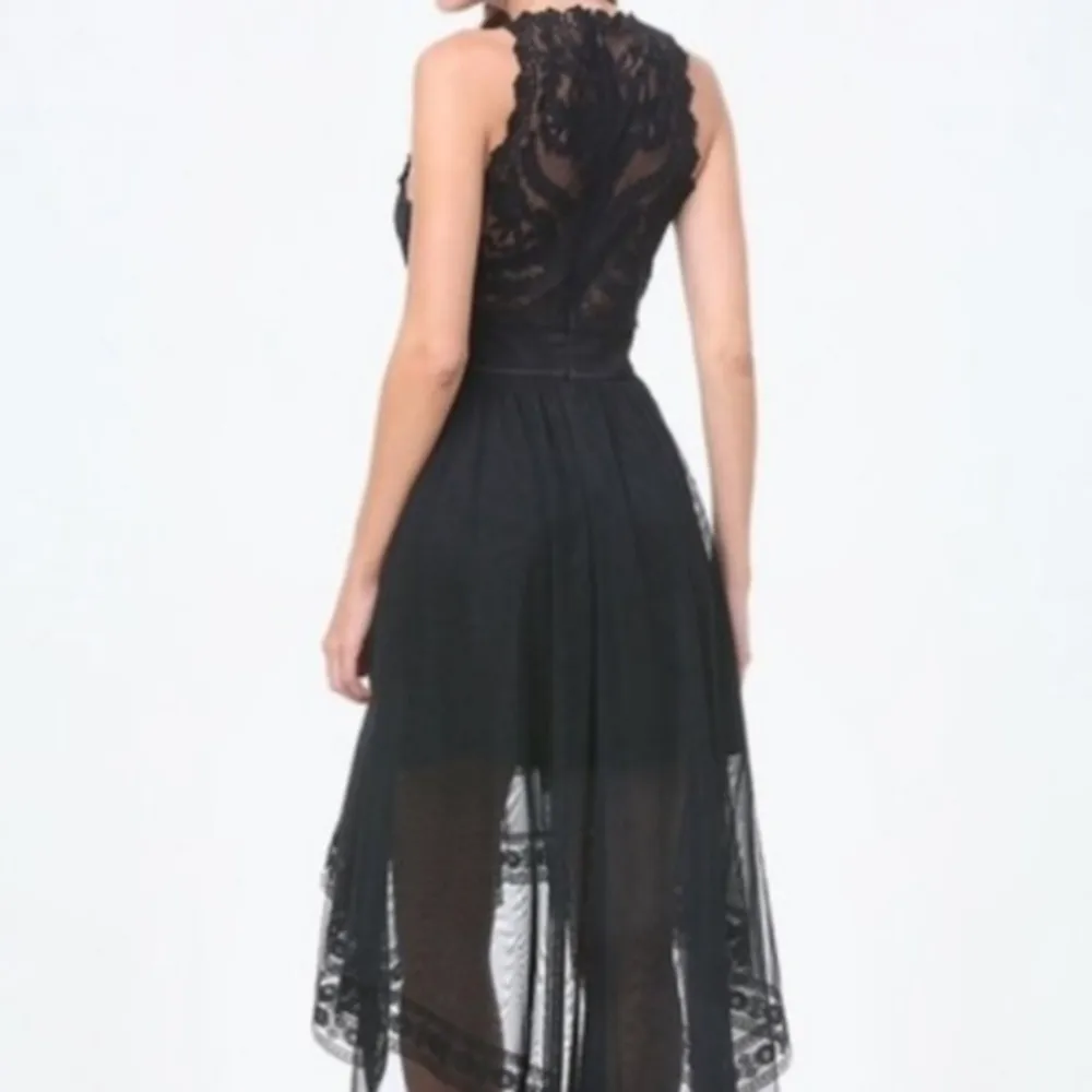 black lace hi-low dress - Image 5