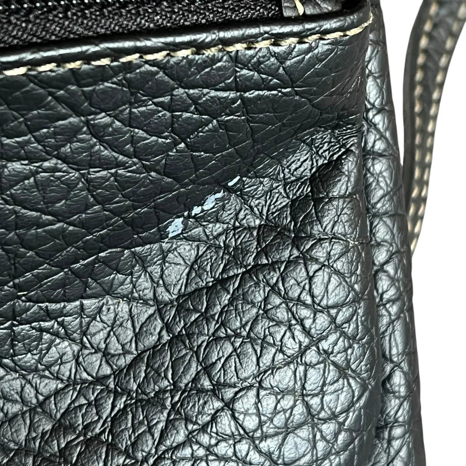 Nine West Black Faux Leather Foldover Crossbody Bag Wristlet - Image 9