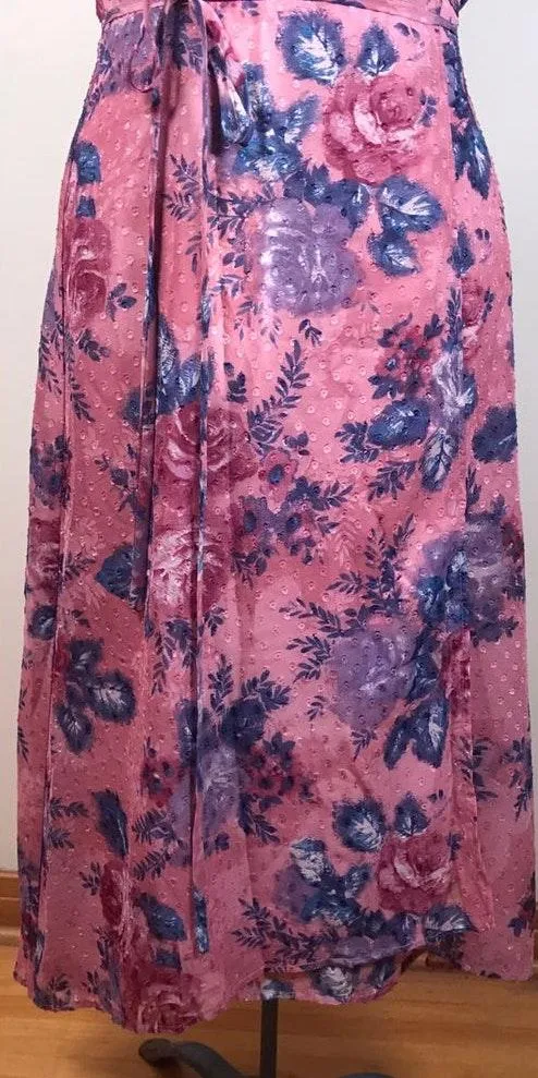 Lorna Mauve Pink Floral Print Wrap Dress - Image 9