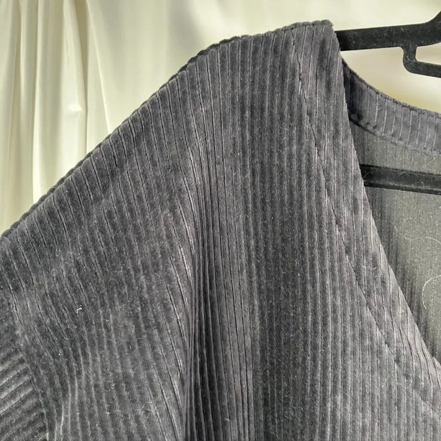 J. Jill Black Wide Rib Velour Knit‎ Top Women's 2x V - Image 4