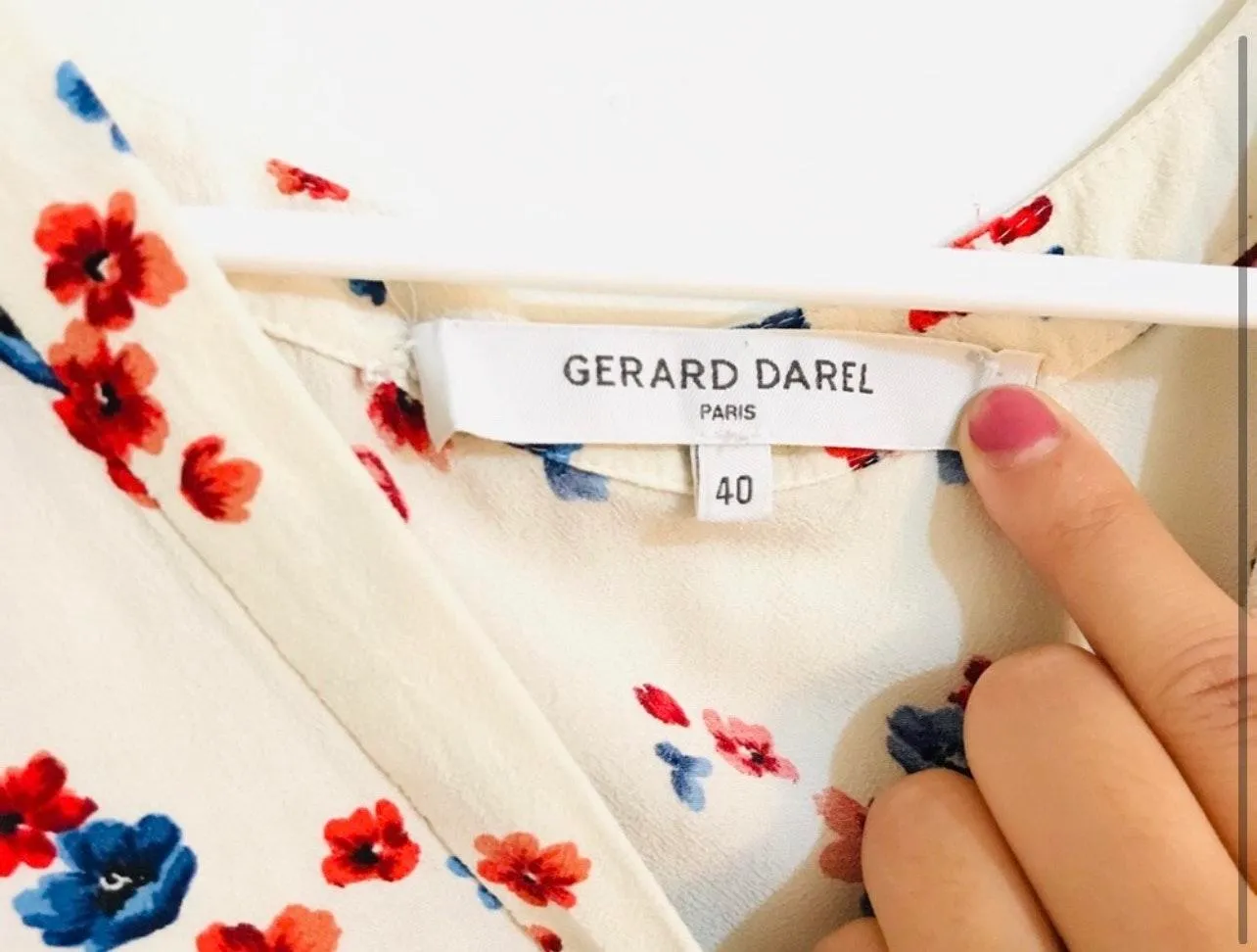 Gerard Darel  Paris White Floral Blouse - Image 3