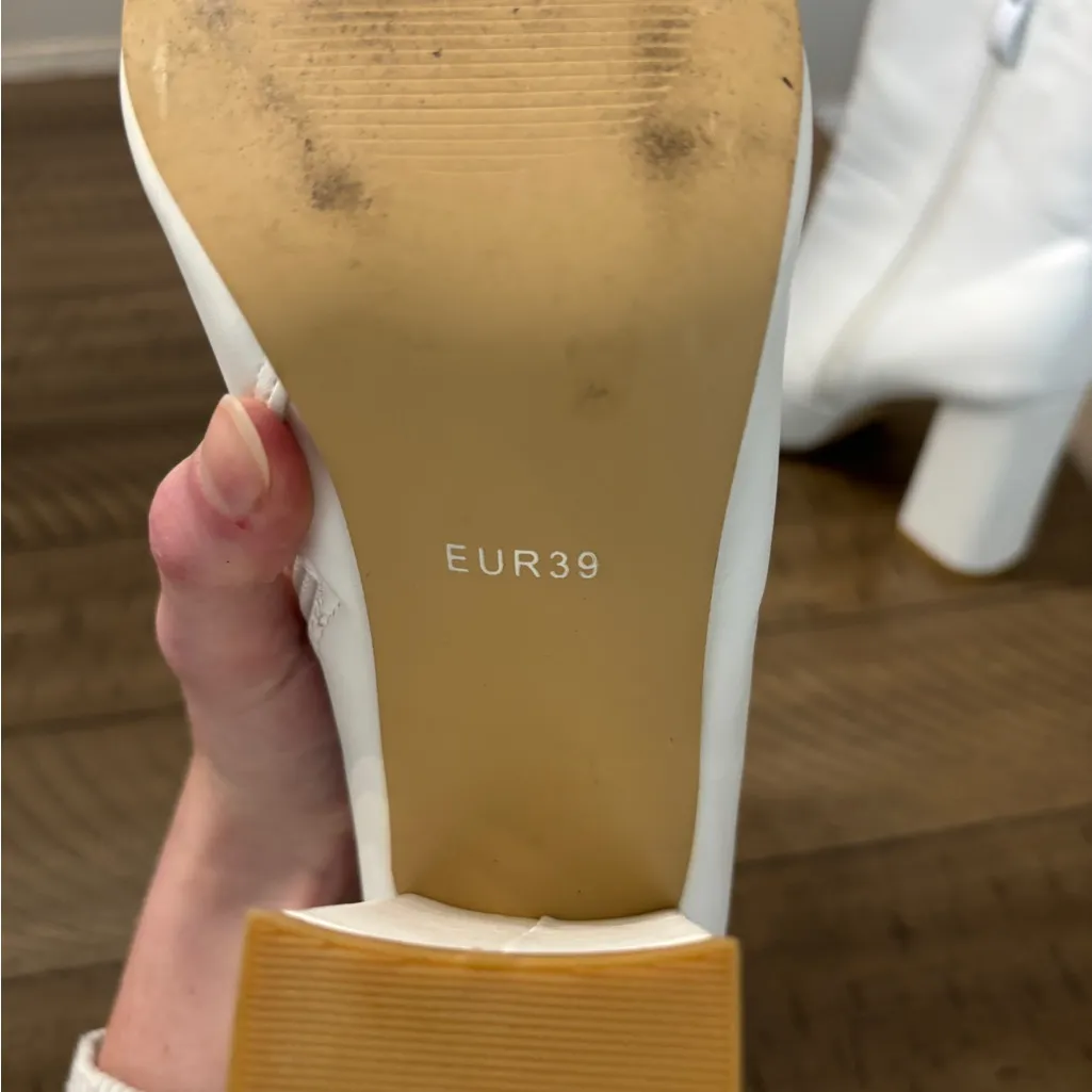 SHEIN White Heeled Ankle Boots - Image 8