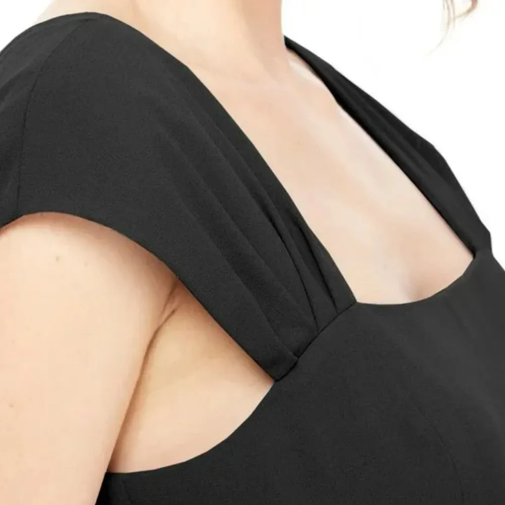 Gal Meets Glam Veronica Cap Sleeve Wide Leg Jumpsuit Black Women's Size 2 - Image 3