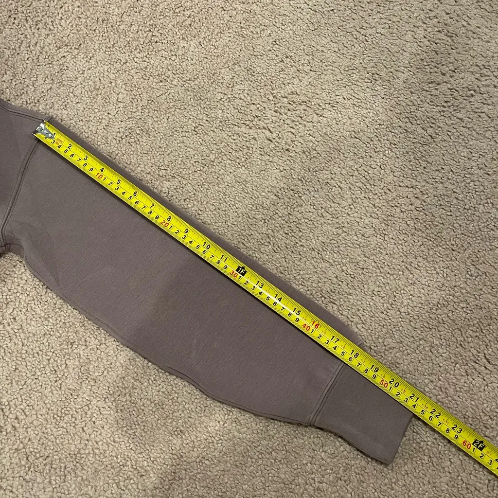 SPANX Brushed Ae Bolero Taupe Crop Top Open Back - Image 7