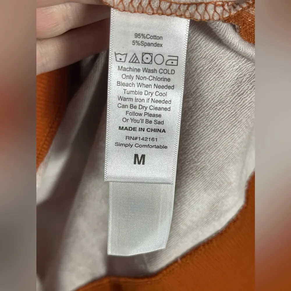 LulaRoe Hannah Sweatshirt Tie Dye Rust Pumpkin Orange Tunic Medium NWT - Image 8