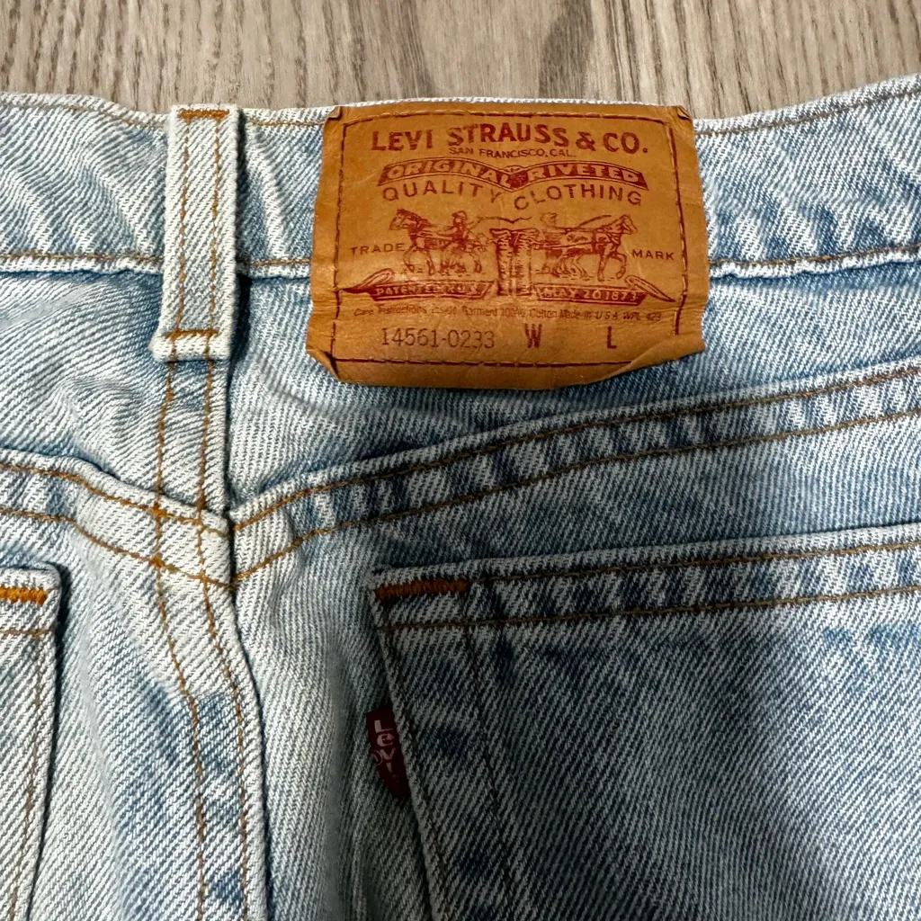1993 Vintage Denim Levi's Unisex Retro Unique Jeans sz 10 90s‎ Zipper Streetwear - Image 7