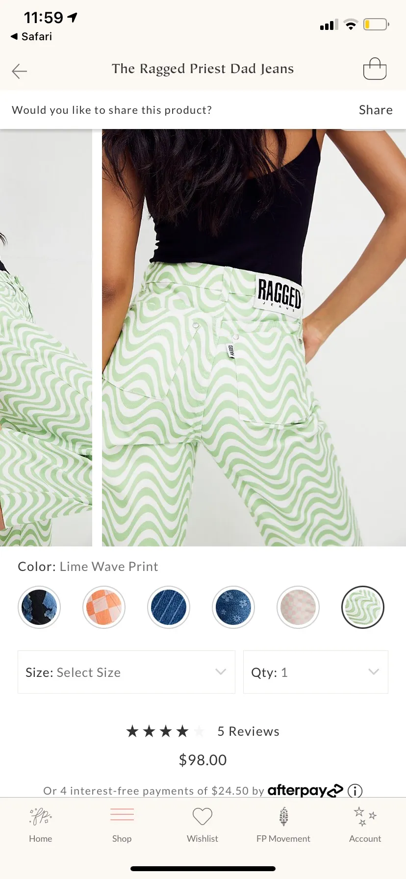 Ragged Priest Wavy Green Jeans - Image 3