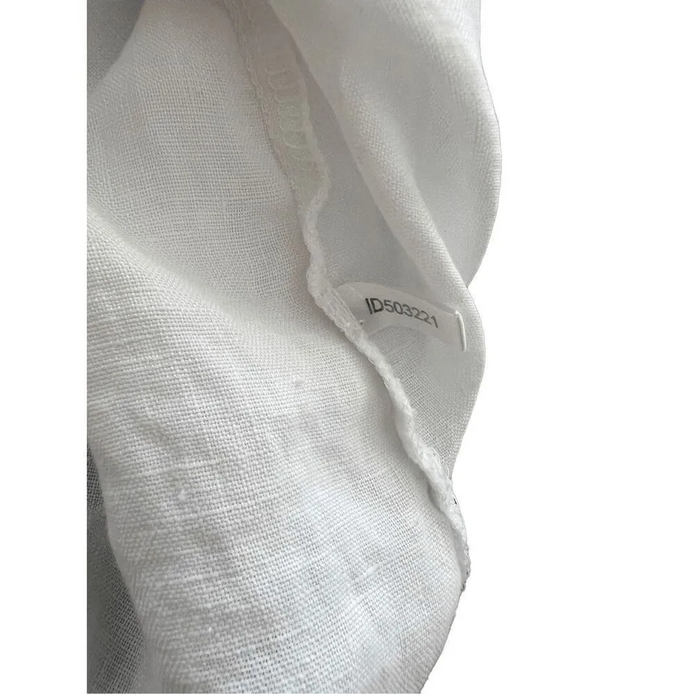 Express white linen blouse size small - Image 7