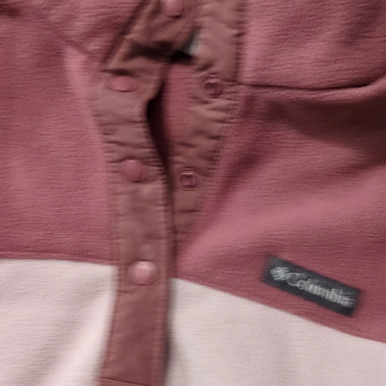 Columbia  Mauve Snap Button Fleece Pullover Size Small - Image 4