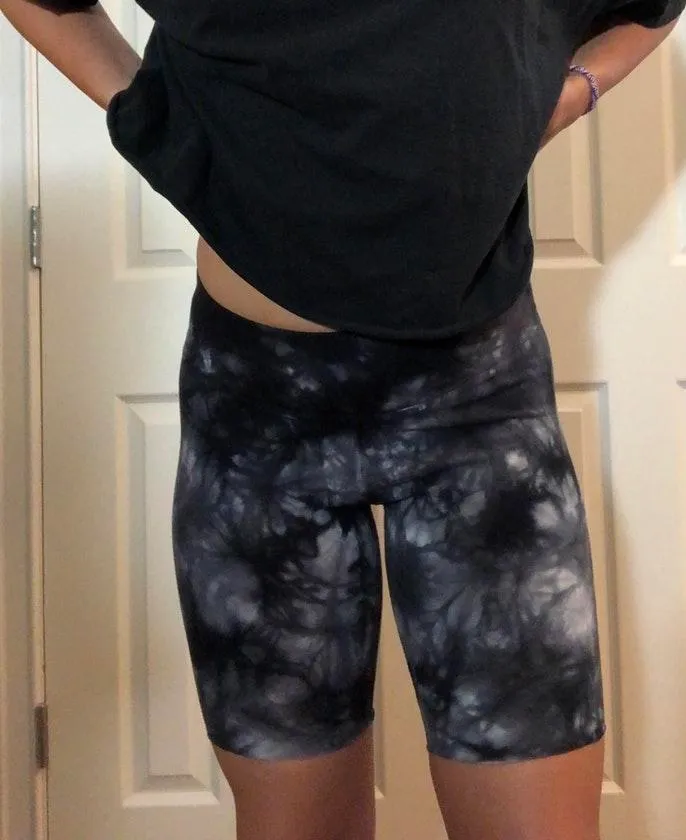 Pink Lotus Tie Dye Biker Shorts  - Image 4