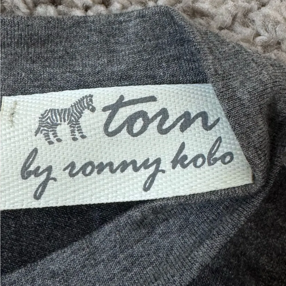 Torn by Ronny Kobo Contour Illusion Bodycon Dress XS Gray Quiet Luxury Office - Image 5