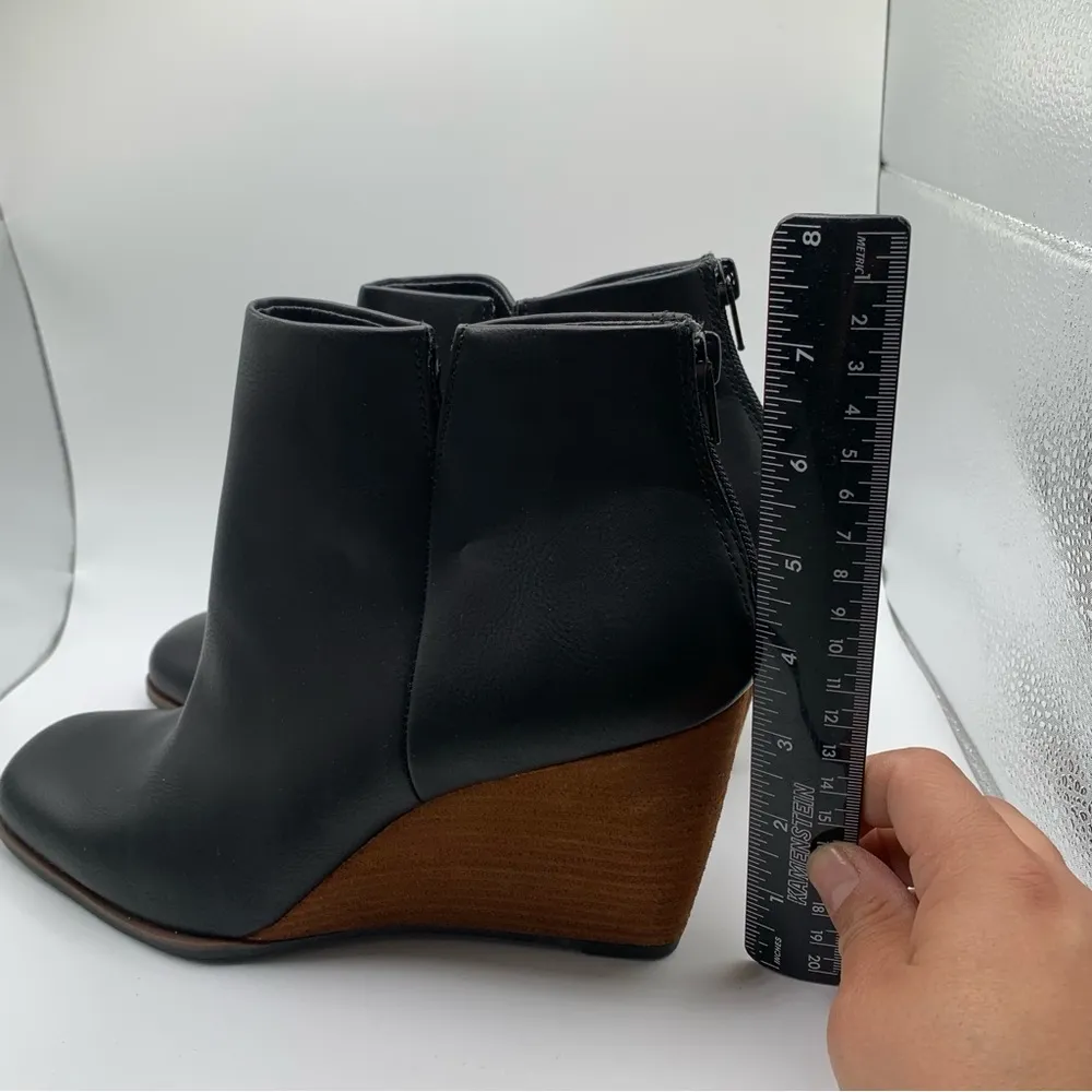 NWOB Kork-Ease Korks Black Square Toe Wedge Boot Bootie size 9.5M 2033 - Image 4