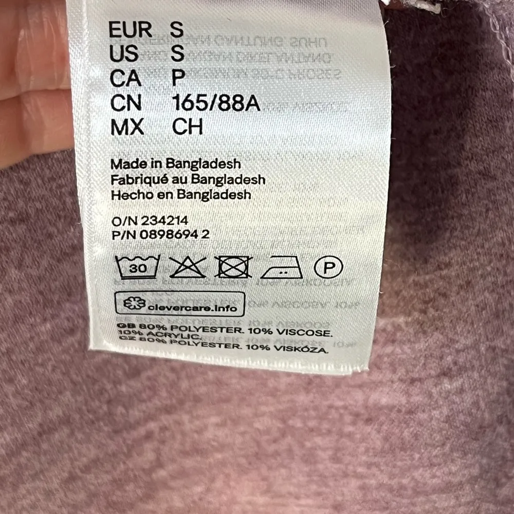 H&M jersey lined shirt Shacket jacket pink small bloggers favorite - Image 11