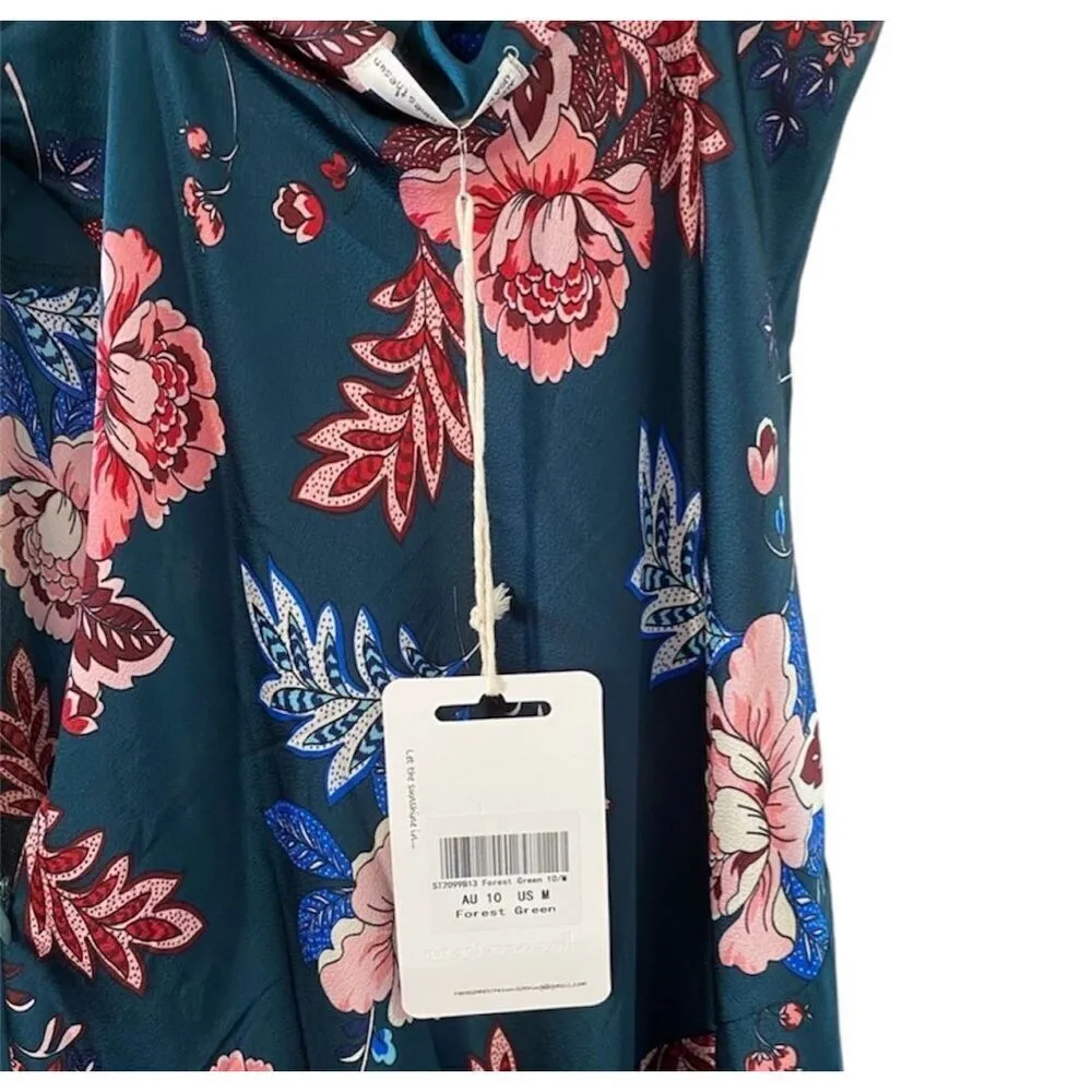 ✨SELFIE LESLIE DOWNTOWN CAMI STRAP FRONT SPLIT MIDI SZ MEDIUM DRESS✨ - Image 9