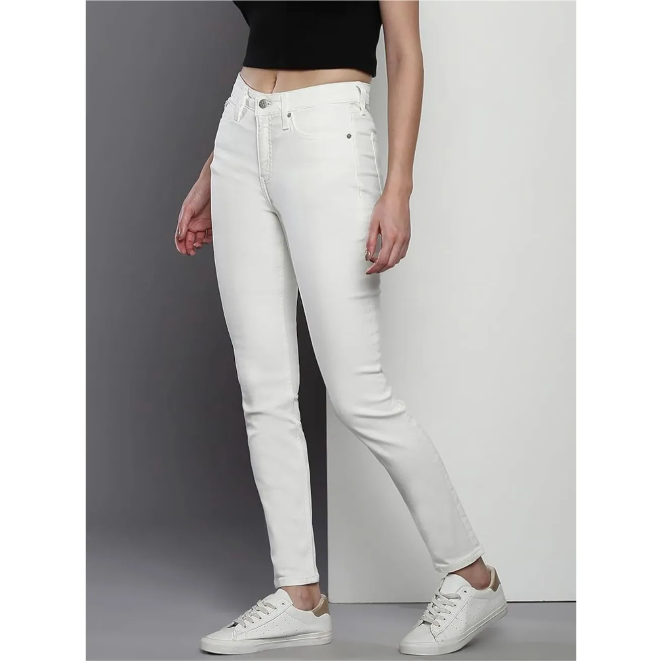Calvin Klein Jeans Legging Women's Skinny Stretch Suede Mid Rise White Size 8 - Image 3