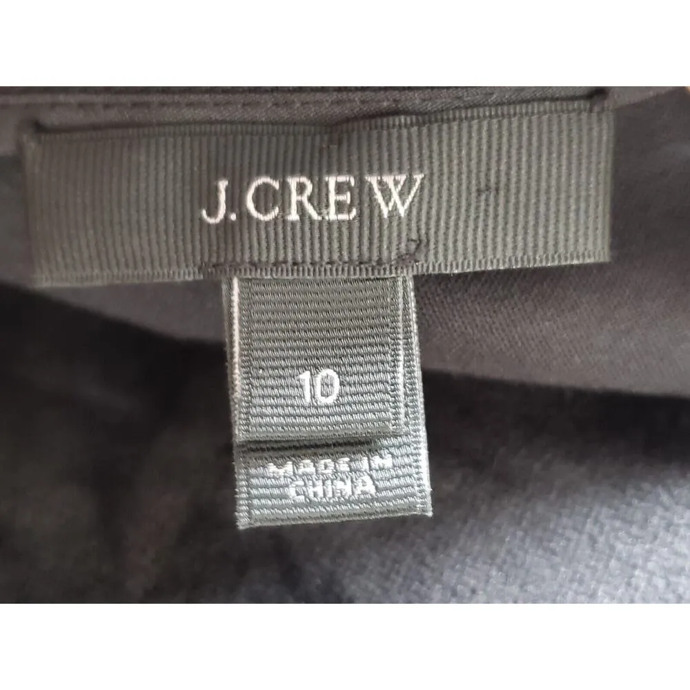 J. Crew Women's Black Solid Polyester Round Neck Sleeveless Knee Length Dress 10 - Image 8