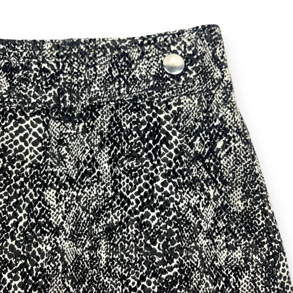 🆕 Topshop Mini Leopard Print Flocked Moto Skirt - Image 5
