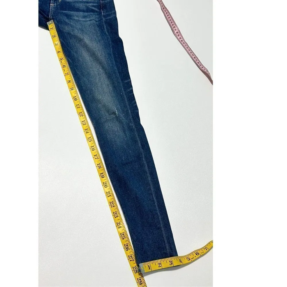 McGuire Women's Newton‎ Skinny Jeans Blue Medium Wash Distressed Pockets Size 24 - Image 8