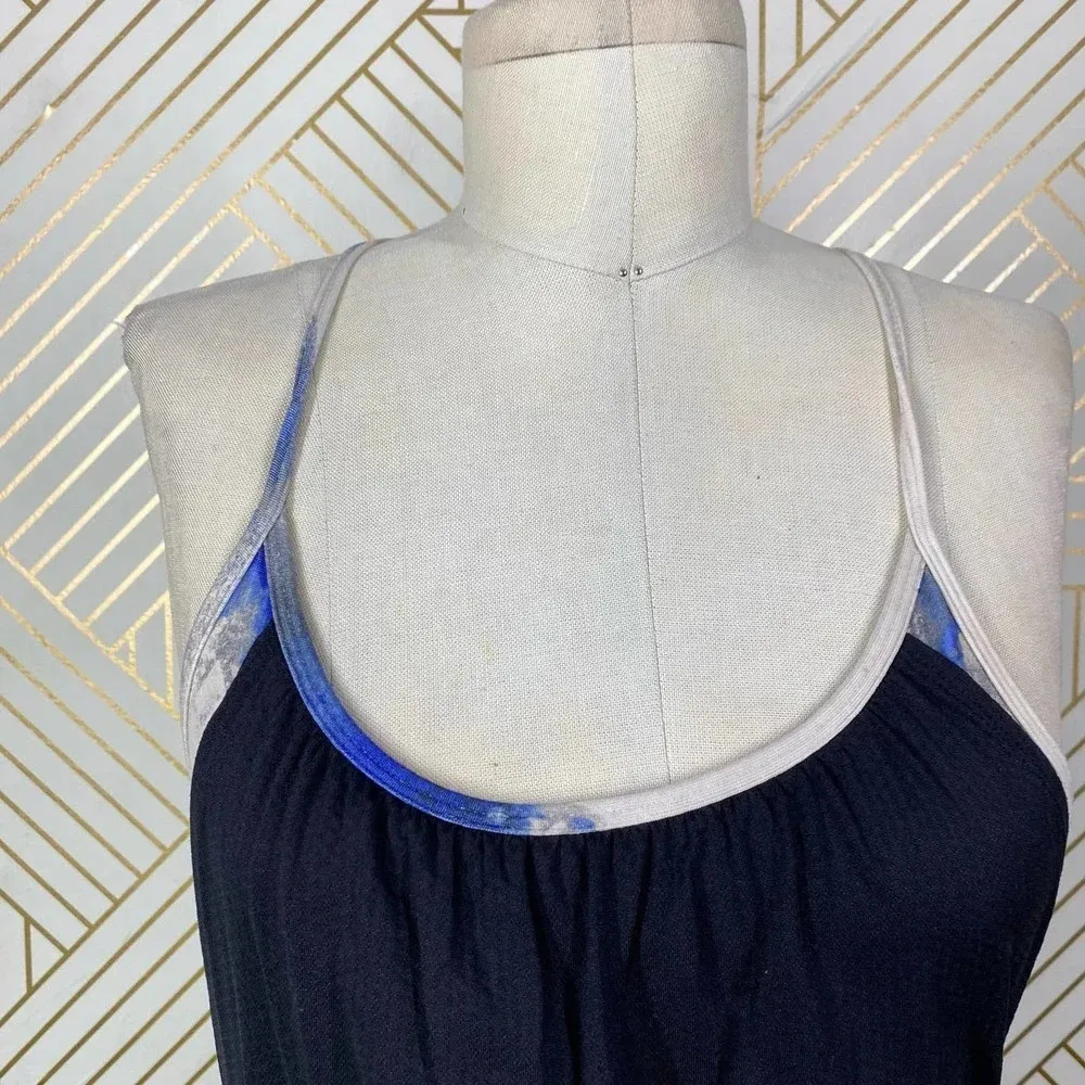 Lululemon No Limits Tank Top Black Tie‎ Dye - Image 4