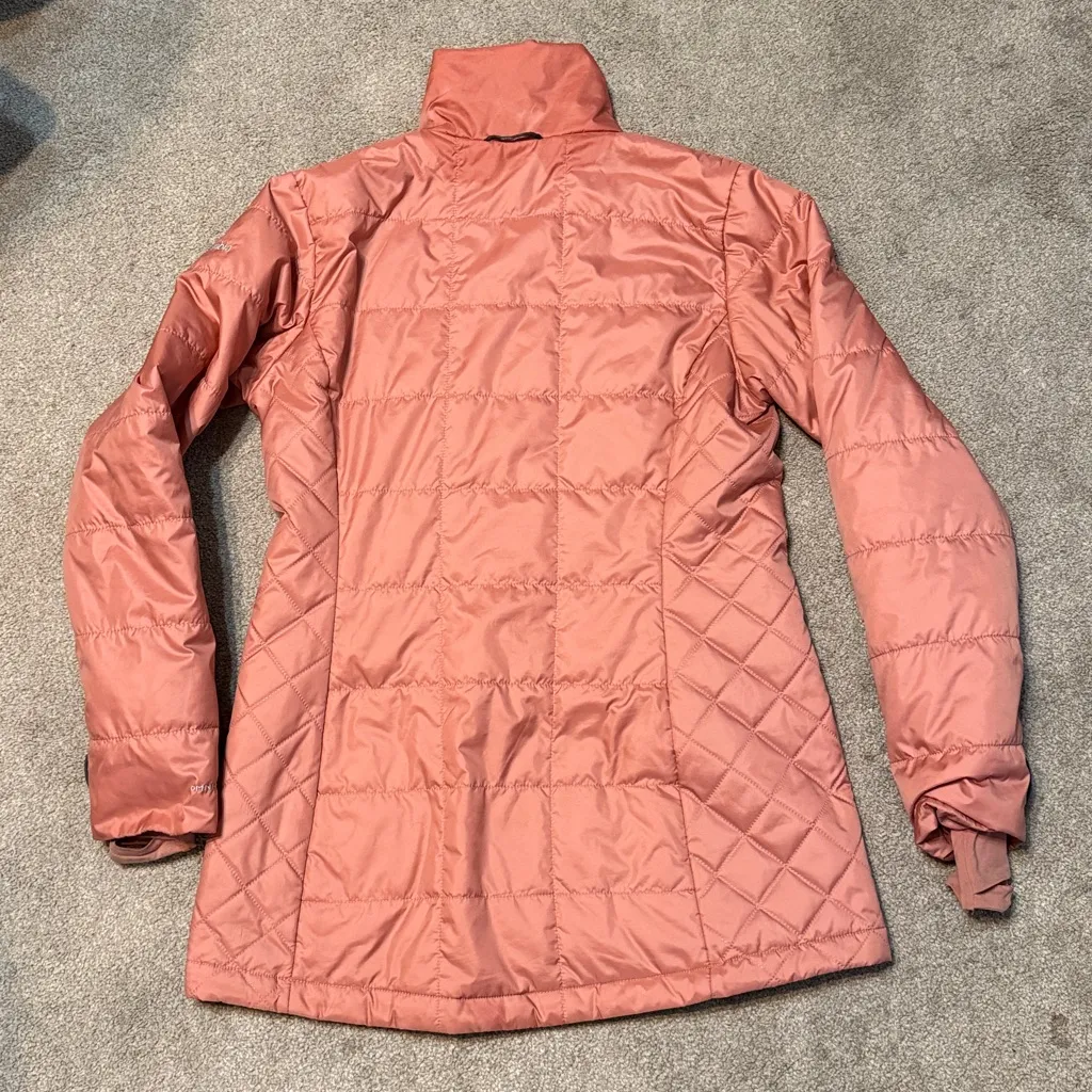 Columbia Peach Interchange Omni Heat Winter Ski Full Zip Hooded Jacket Size M - Image 6