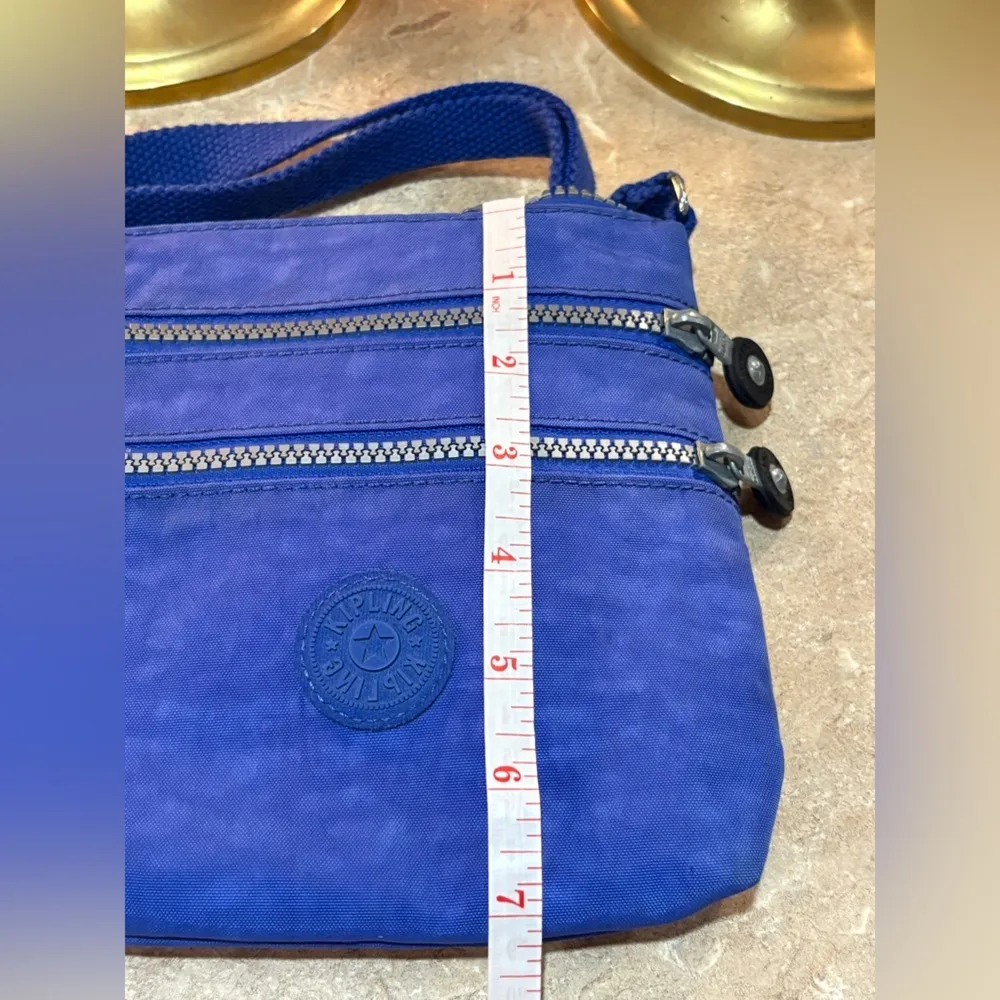 Kipling KEIKO Crossbody Mini Crossbody Bag Blue Adjustable Strap 3 Zip Pockets - Image 10