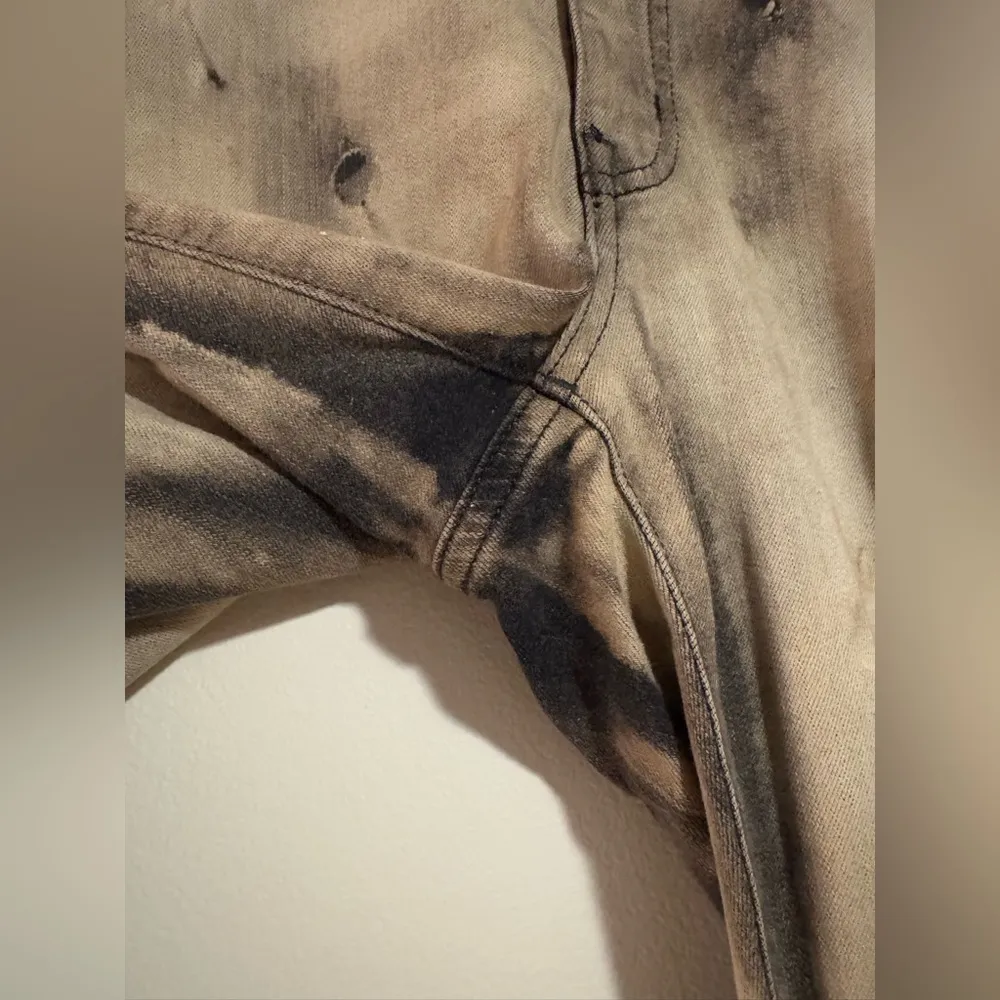 Handmade Bleach Dyed Madewell Curvy Roadtripper Jeans size 27 - Image 4