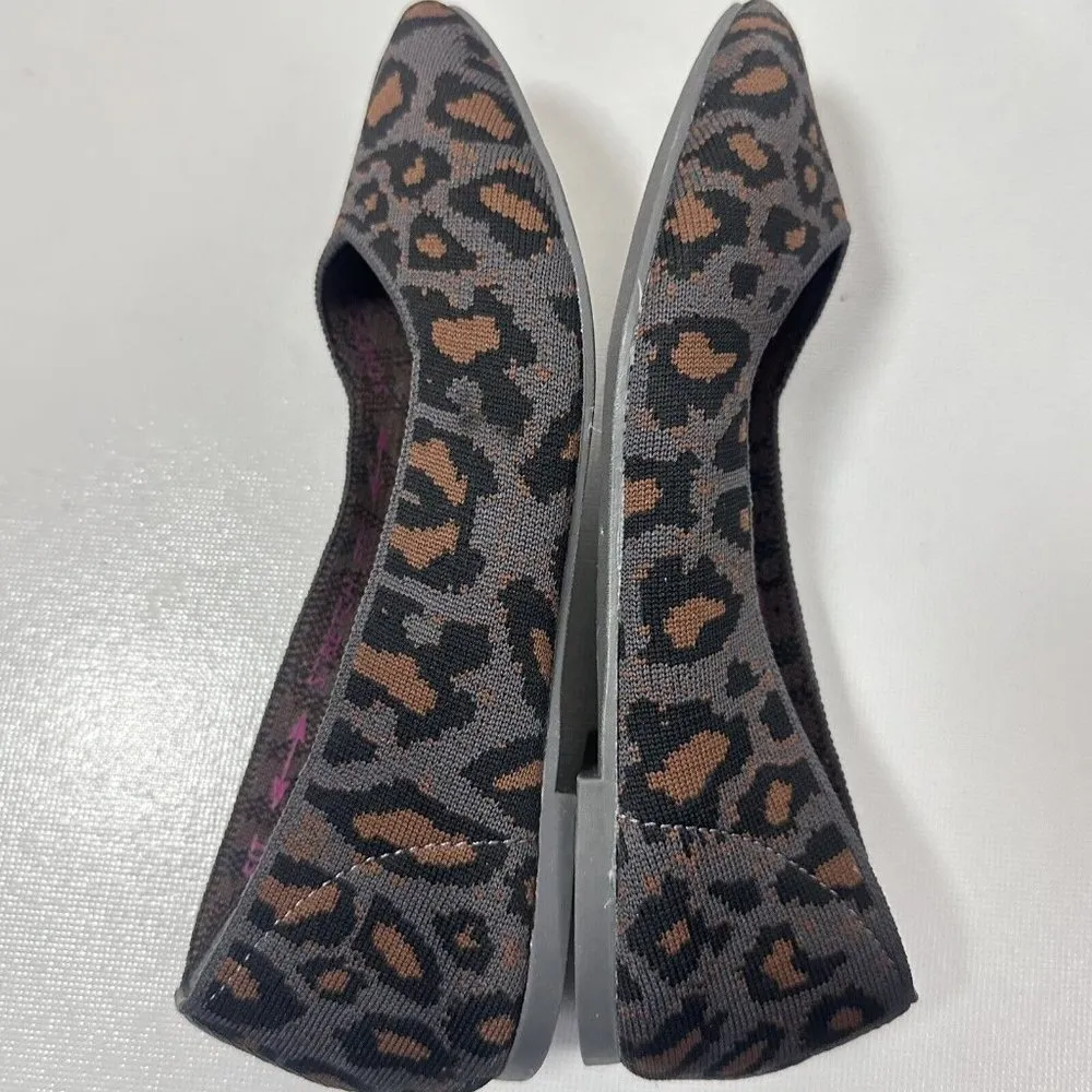 Skechers Womens Shoes Animal Print Gray Flats Cleo Leopard Comfort Slip On 6.5 - Image 6
