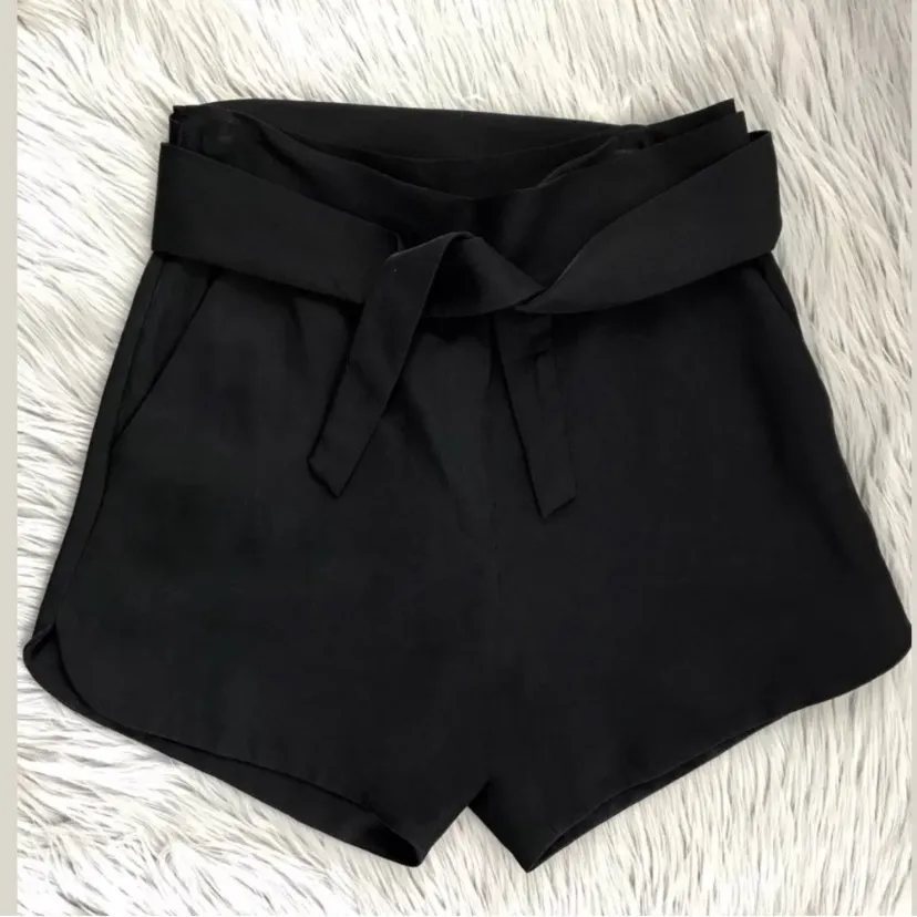 $390 IRO PARIS MAJIK HIGH WAISTED PAPERBAG DRESS SHORTS BLACK FR 38/ US 6 - Image 5