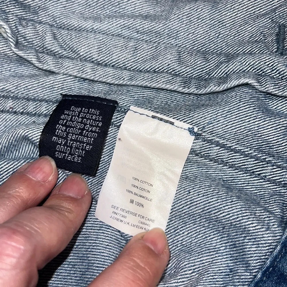 J. Crew Denim Sleeveless Jean Button Front Vest Size‎ Small - Image 5