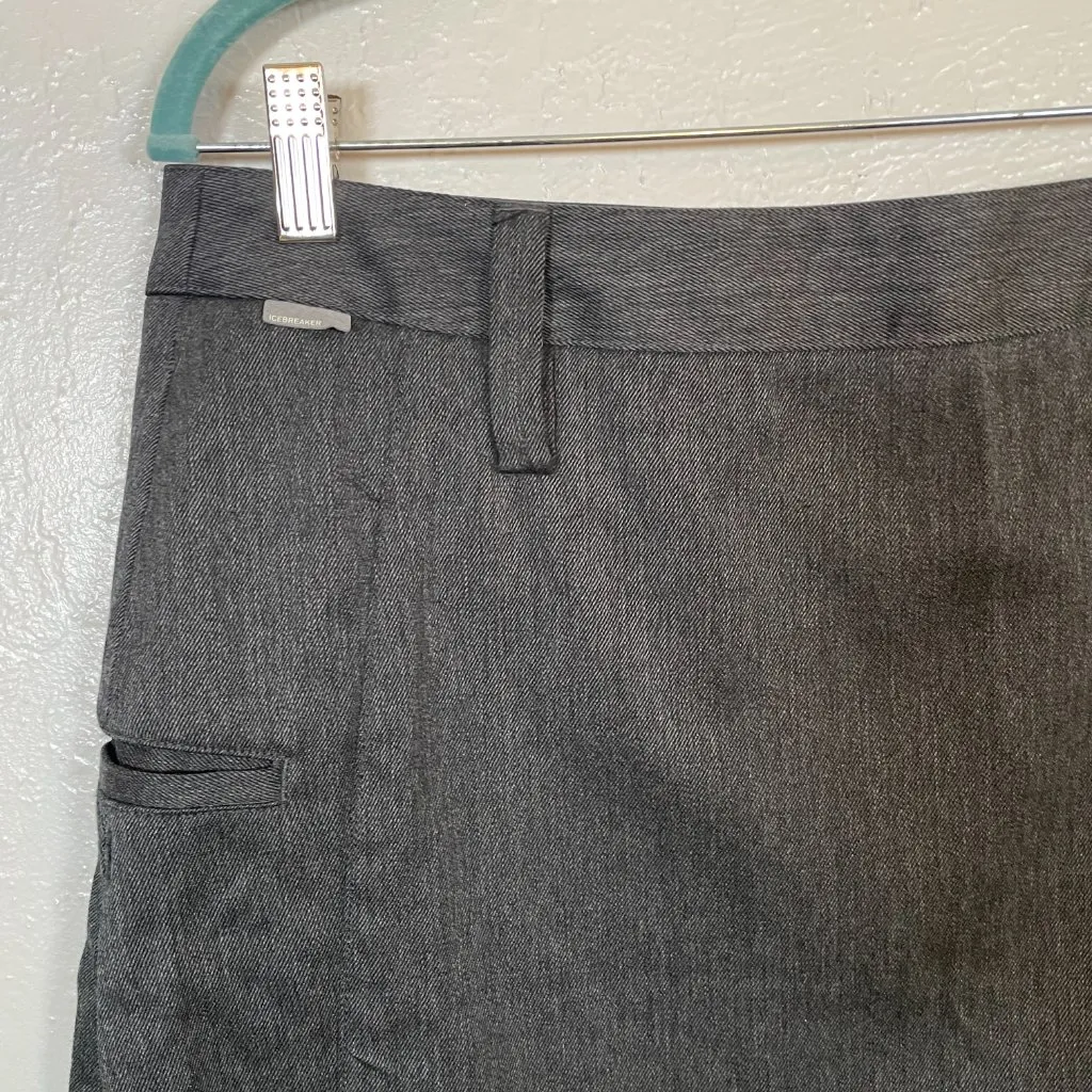 ICEBREAKER Women 30 Dark Gray Merino Wool Blend Mini Skirt Granola Crunchy Gorp Size 10 - Image 3